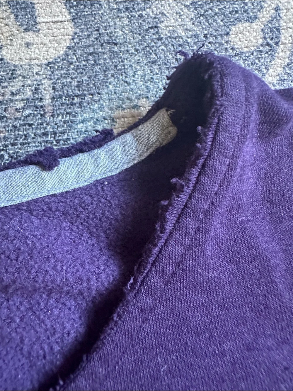 Nike Women's Dark Purple Pullover Sweatshirt with Marble Logo